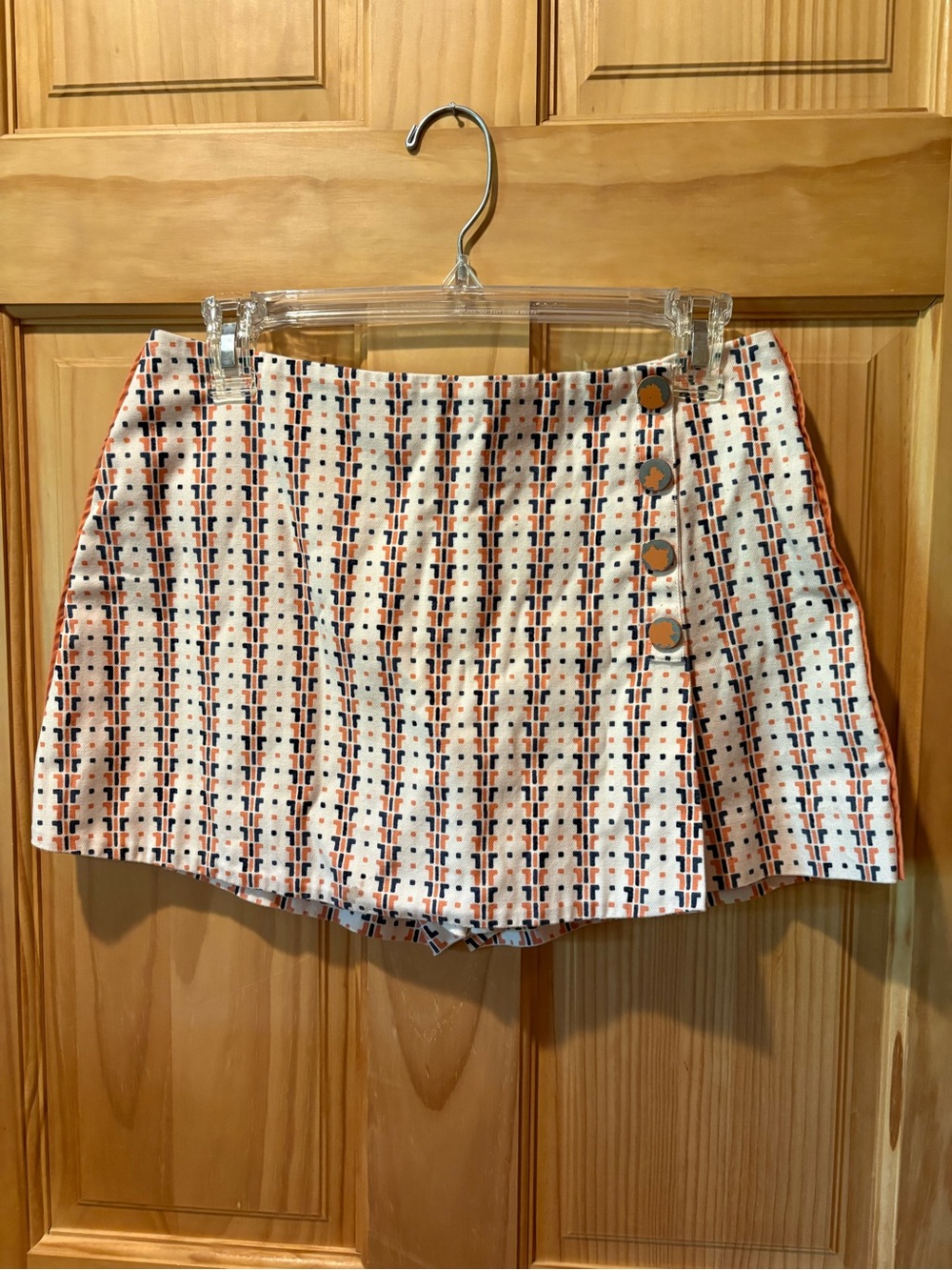 Tory Burch Retro Geometric Wrap Skort Mini women’s size 2